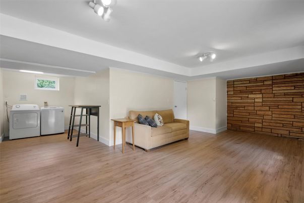 Interior, Stone Walls, Washer, Wood Texture Flooring