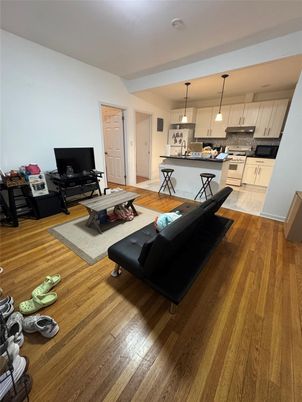 Dining room, Interior, Kitchen, Living room, Pendant Lights, Wood Texture Flooring