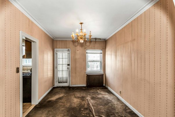Chandelier, Empty room, Interior, Wooden Walls