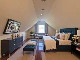 Bedroom, Interior, Recessed Lighting