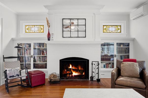 Fireplace, Interior, Wood Texture Flooring