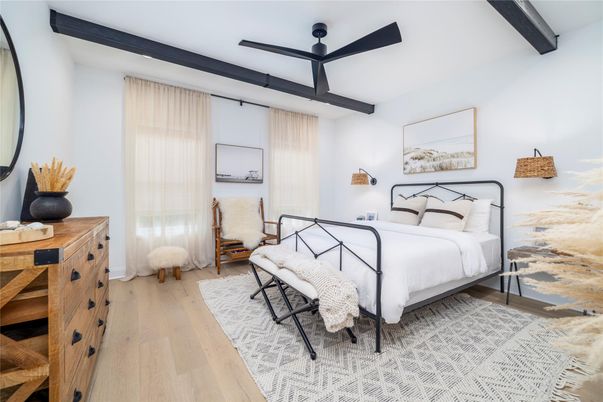 Bedroom, Interior, Wooden Beams, Wood Texture Flooring