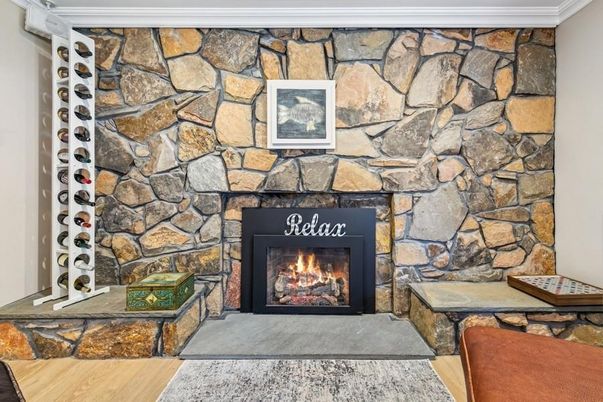 Fireplace, Interior, Stone Walls