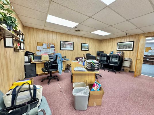 Home Office, Interior, Recessed Lighting, Wooden Walls