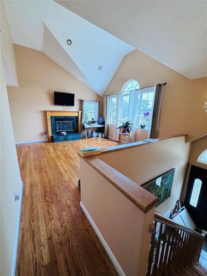 Fireplace, Interior, Recessed Lighting, Wood Texture Flooring