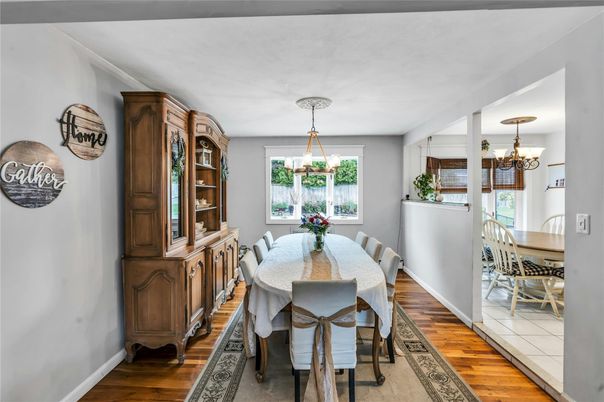 Chandelier, Dining room, Interior, Wood Texture Flooring