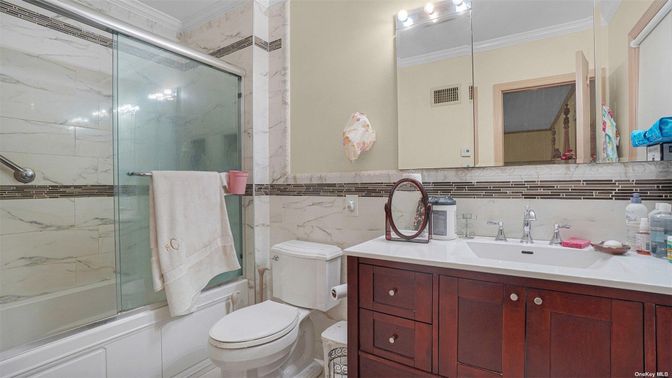 Bathroom, Glass Shower, Interior, Marble Walls