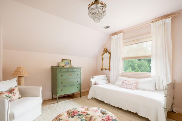 Bedroom, Chandelier, Interior, Wood Texture Flooring