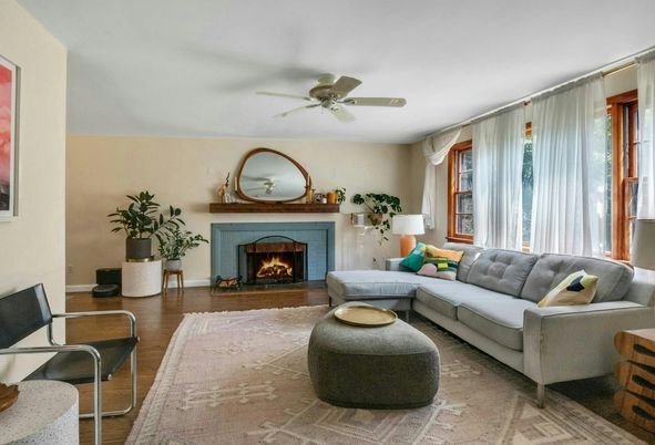 Fireplace, Interior, Living room, Wood Texture Flooring