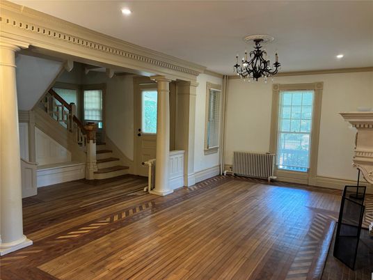 Chandelier, Interior, Recessed Lighting, Wood Texture Flooring