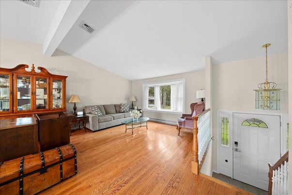 Interior, Living room, Pendant Lights, Wood Texture Flooring