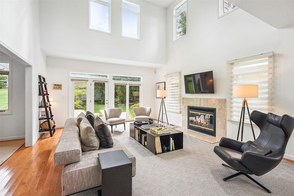 Fireplace, Interior, Living room, Wood Texture Flooring