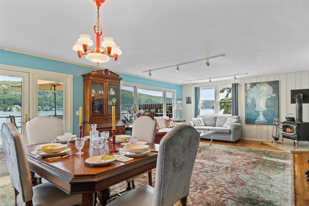 Chandelier, Dining room, Fireplace, Interior, Living room, Wood Texture Flooring