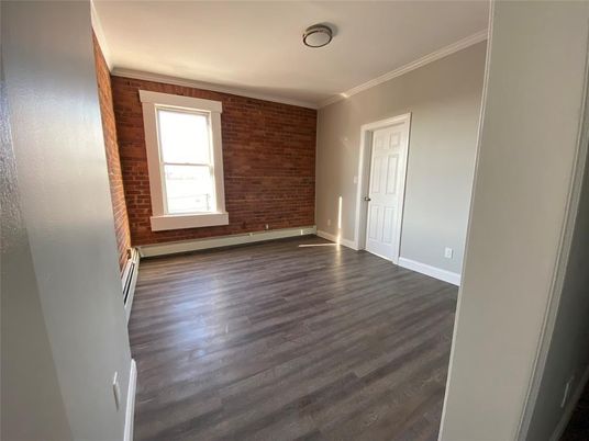 Empty room, Interior, Stone Walls, Wood Texture Flooring