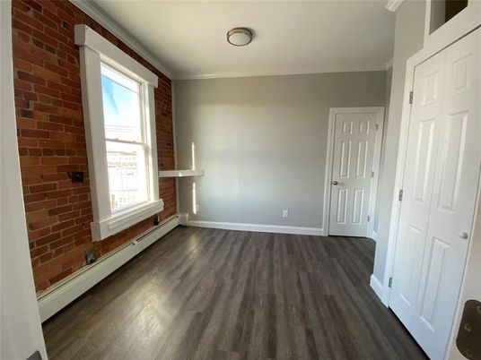 Empty room, Interior, Stone Walls, Wood Texture Flooring