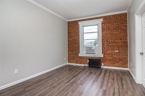 Empty room, Interior, Stone Walls, Wood Texture Flooring