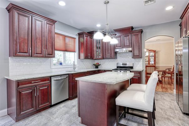 Interior, Kitchen, Pendant Lights, Recessed Lighting, Stainless Steel Appliances