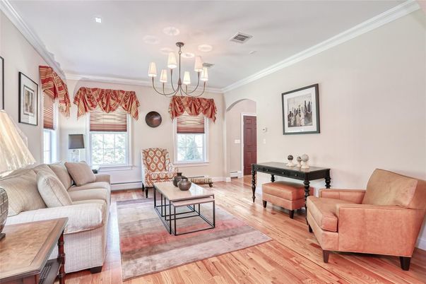 Chandelier, Interior, Living room, Wood Texture Flooring
