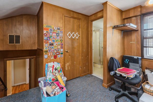 Home Office, Interior, Wooden Walls