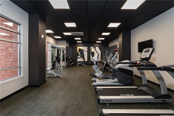 Fitness Equipment, Gym, Interior, Recessed Lighting