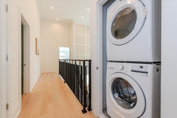 Interior, Recessed Lighting, Utility Closets, Washer, Wood Texture Flooring