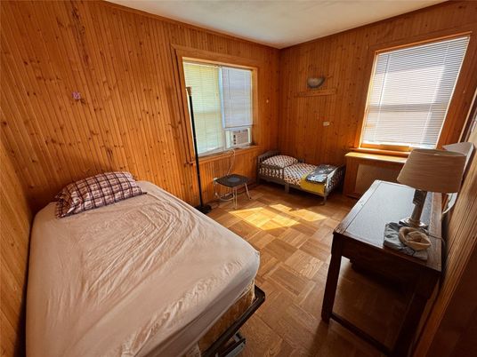 Bedroom, Interior, Wood Texture Flooring, Wooden Walls