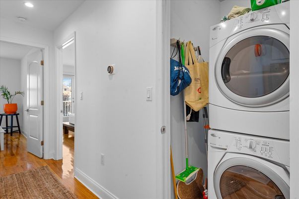 Interior, Recessed Lighting, Utility Closets, Washer, Wood Texture Flooring