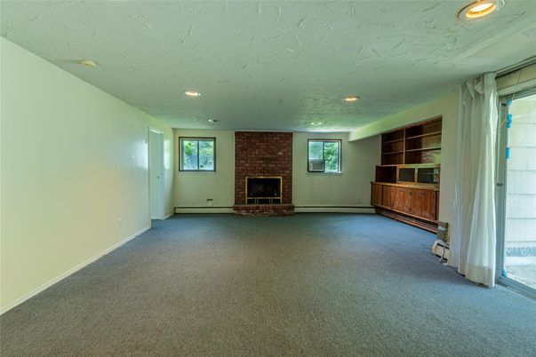 Empty room, Fireplace, Interior, Recessed Lighting