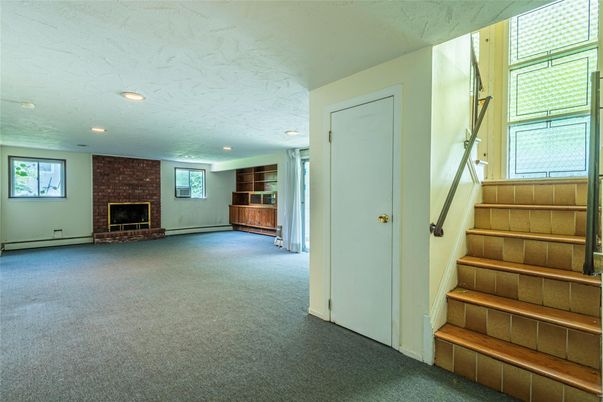 Empty room, Fireplace, Interior, Recessed Lighting