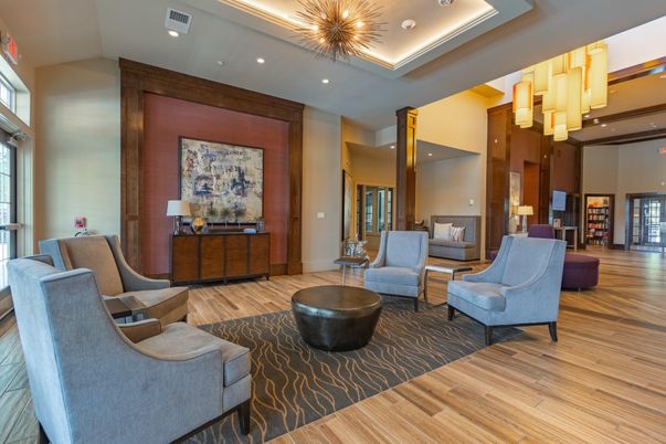 Chandelier, Interior, Living room, Recessed Lighting, Wood Texture Flooring