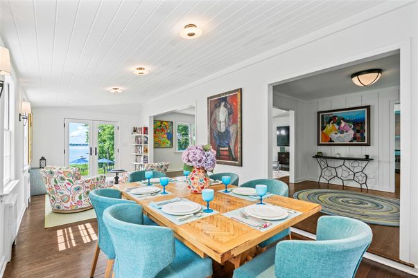Dining room, Interior, Wood Texture Flooring