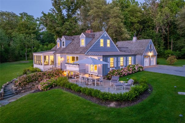 Attached, Backyard, Detached Garage, Exterior, Facade, Cape Cod