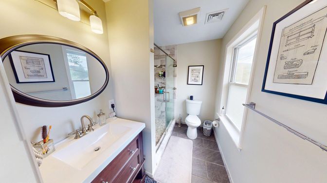 Bathroom, Glass Shower, Interior