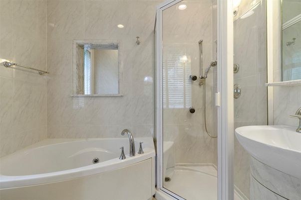 Bathroom, Glass Shower, Interior, Marble Walls