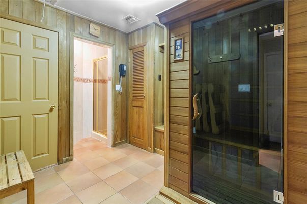 Bathroom, Glass Shower, Interior, Sauna Room