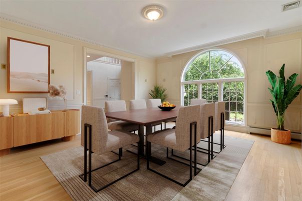 Dining room, Interior, Wood Texture Flooring