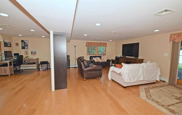 Home Office, Interior, Living room, Recessed Lighting, Wood Texture Flooring