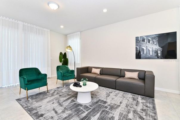 Interior, Living room, Recessed Lighting