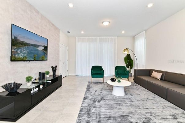 Interior, Living room, Recessed Lighting