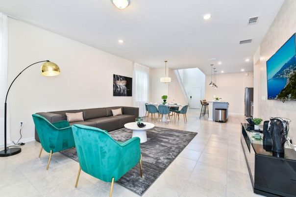 Dining room, Interior, Living room, Pendant Lights, Recessed Lighting