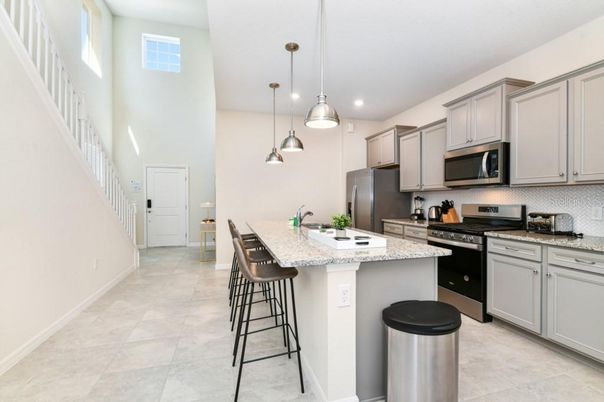 Interior, Kitchen, Pendant Lights, Recessed Lighting, Stainless Steel Appliances