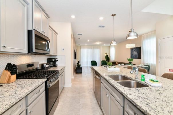 Interior, Kitchen, Pendant Lights, Recessed Lighting, Stainless Steel Appliances