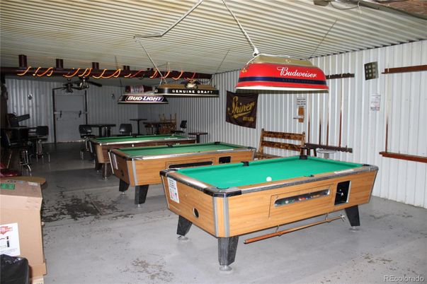 Billiard Table, Game Room, Interior, Pendant Lights