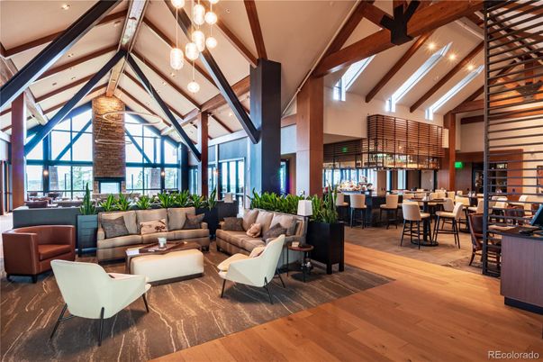 Dining room, Interior, Living room, Pendant Lights, Wooden Beams, Wood Texture Flooring