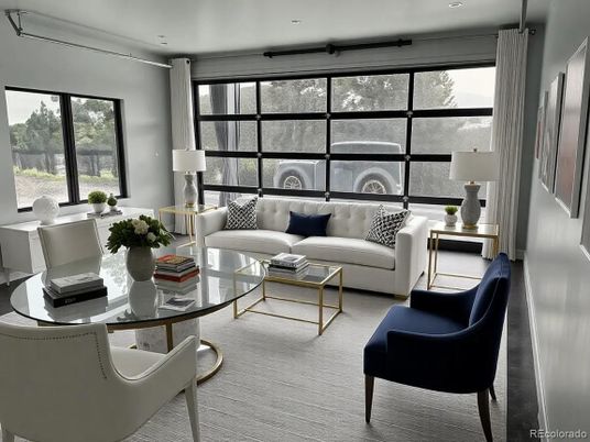 Interior, Living room, Recessed Lighting