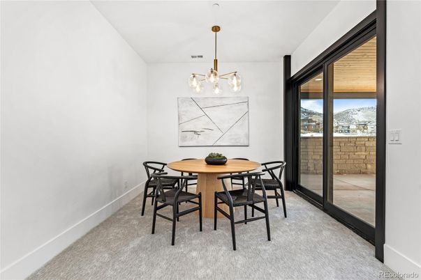 Dining room, Interior, Pendant Lights