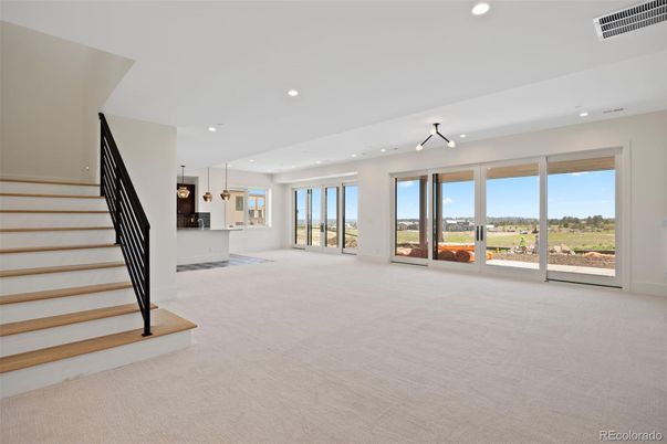 Empty room, Interior, Pendant Lights, Recessed Lighting