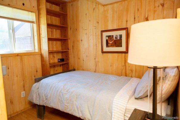 Bedroom, Interior, Wood Texture Flooring, Wooden Walls