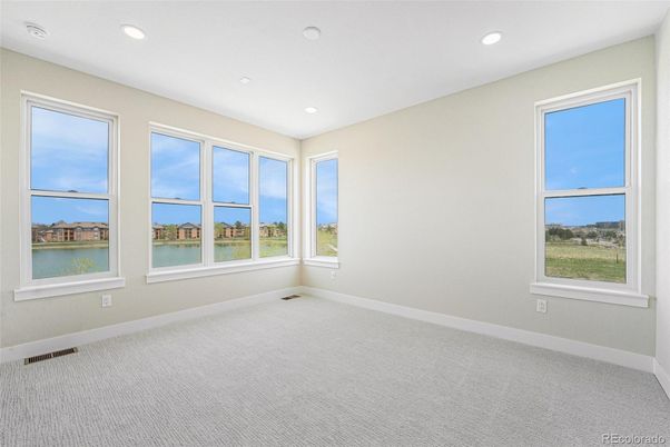 Empty room, Interior, Recessed Lighting, Water