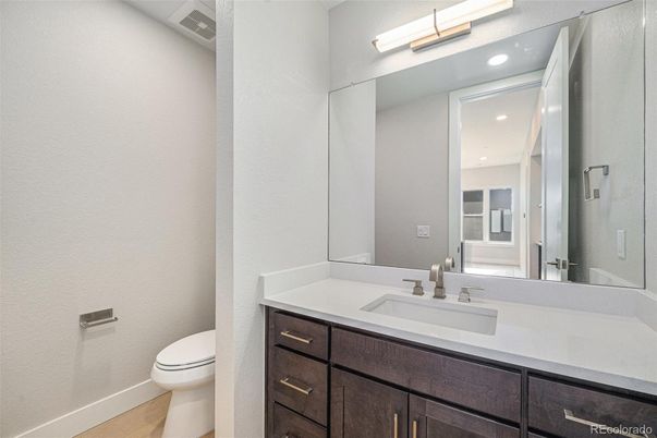 Bathroom, Interior, Recessed Lighting, Wood Texture Flooring